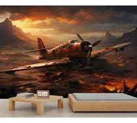 Murales de pared de luchador, mural de guerra, papel pintado de escenario del juicio final para sala de estar, dormitorio, oficina, hotel, bar, decoración de techo, 150 x 100 cm