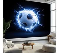 Murales de Pared Deportes Fútbol Relámpagos Arte de Pared Estilo Fantasía Papel Tapiz Fotográfico para Sala de Estar, Dormitorios, Papel Premium 450 x 315 cm (W x H) Tapiz Fotográfico Efecto 3D