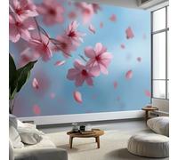 Murales de Pared Plantas Flores Hojas Texturas Papel Tapiz, Estilo de Sueños Murales de Pared Decorativos para Sala de Estar y Dormitorio (220gsm Tela No Tejida Premium, 250 x 175 cm (W x H))