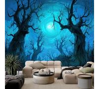 Murales Papel Pintado 3D Árbol muerto del bosque de dibujos animados 250x175 cm Fotomurales Póster No Tejido, Decoración Pared Papel Pintado Mural para Salon, Dormitorio, Oficina