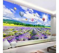 Murales, papel pintado 3D, globos aerostáticos, lavanda, revestimientos de pared de la finca, fondo del salón, dormitorio, arte decorativo en las paredes
