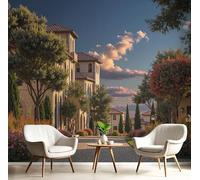 Murales Papel Pintado Salon Arquitecturas Paisajes, Europa Plazas 300Anx210Al cm Fotomurales 3D No Tejido Papel Tapiz Fotográfico Decorativos Murales Dormitorio Oficina Hotel