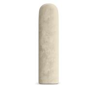 Muralo Panel de Pared Tapizado Ovalado de Terciopelo - 20x80 cm, Crema | Cojín de pared acolchado en terciopelo, efecto 3D, montaje en la pared con adhesivo, ideal como cabecero de cama o respaldo