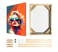 Muralscape Marco de lienzo de madera para lienzo, pintura al óleo, pinturas artísticas de pared, pósteres, impresiones para galería del hogar, varios tamaños con kit de montaje para decoración de