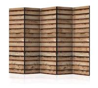 murando Biombo Aspecto de la Madera 225x172 cm de Impresion Bilateral en el Lienzo de TNT Decoracion Foto Biombo de Madera con Imagen Impresa Separador Grande Home Office Tablas f-C-0337-z-c