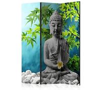 murando Biombo Buda 135x172 cm Impresion Unilateral en el Lienzo de TNT Decoracion Foto Biombo de Madera con Imagen Impresa Home Office Separador SPA Zen Naturaleza h-B-0092-z-b