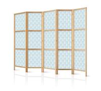 murando - Biombo XXL Hojas Azules 225x172 cm 5 Paneles biombo Separador de ambientes biombos separadores Paneles japoneses Paneles Decorativos b-H-10116-bh-b