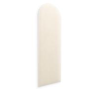 murando - Cabecero Tapizado Modular Acolchado Oval Antimanchas 100x20 cm | Terciopelo - Paneles De Pared Decoración Para Dormitorios Salón Habitación Infantil - Crema