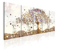 murando Cuadro Acústico Gustav Klimt Arbol 150x60 cm espuma acústica absorbe el sonido aislamiento lienzo de 5 piezas Impresión Artística Decoración de Pared Abstracto Arte l-A-0009-b-n