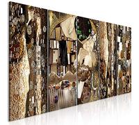 murando Cuadro Acústico Gustav Klimt espuma acústica absorbe el sonido aislamiento lienzo de 5 piezas Impresión Artística Decoración de Pared Beso Abstracto