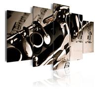murando Cuadro Acústico Musica 225x112 cm espuma acústica absorbe el sonido aislamiento lienzo de 5 piezas Impresión Artística Decoración de Pared Imagen Gráfica 030205-4