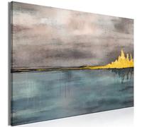 murando Cuadro Acústico Paisaje 120x80 cm espuma acústica absorbe el sonido aislamiento lienzo de 1 pieza Decoración de Pared Ciudad Lago Abstracto Naturaleza a-A-0699-b-a