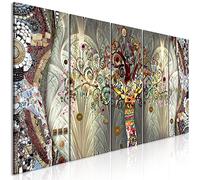 murando - Cuadro de cristal acrílico Gustav Klimt Árbol de la vida 200x80 cm Impresión de 5 Piezas Pintura sobre Vidrio Imagen Gráfica Decoracion de Pared Abstracto l-A-0032-k-m