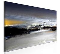murando - Cuadro en Lienzo Abstracto 135x45 cm 1 pieza - Impresión en material tejido no tejido cuadros decoracion salon modernos lienzos decorativos dormitorios - Gris Negro Amarillo a-A-0431-b-a