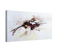 murando - Cuadro en Lienzo Abstracto 150x50 cm 1 pieza - Impresión en material tejido no tejido cuadros decoracion salon modernos lienzos decorativos dormitorios - Blanco braun Negro a-A-0438-b-a