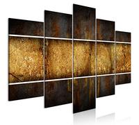 murando Cuadro en Lienzo Abstracto 225x112 cm Impresión de 5 Piezas Material Tejido no Tejido Impresión Artística Imagen Gráfica Decoracion de Pared - Textura marrón beige negro gris f-A-0875-b-m