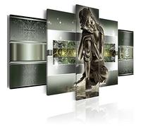 murando Cuadro en Lienzo Buda Zen Spa 150x75 cm Impresión de 5 Piezas Material Tejido no Tejido Impresión Artística Imagen Gráfica Decoracion de Pared Buddha Paisaje Cascada 020113-291