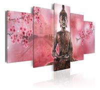 murando Cuadro en Lienzo Buda Zen Spa 200x100 cm Impresión de 5 Piezas Material Tejido no Tejido Impresión Artística Imagen Gráfica Decoracion de Pared Buddha Paisaje Cascada 020113-216
