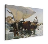 murando - Cuadro en Lienzo Joaquín Sorolla 120x80 cm 1 Pieza Cuadros Decorativo en Lienzo Decoración de Pared Grande Para Dormitorio Salón Impresión Artística El Regreso De La Pesca l-G-10403-b-a