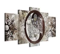 murando Cuadro en Lienzo Mandala 150x75 cm 5 partes Impresión en Material Tejido no Tejido Impresión Artística Imagen Gráfica Decoracion de Pared Ornament yin yang p-A-0036-b-m