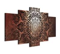 murando Cuadro en Lienzo Mandala 200x100 cm Impresión de 5 Piezas Material Tejido no Tejido Impresión Artística Imagen Gráfica Decoracion de Pared Oriente p-A-0029-b-o