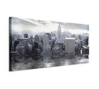 murando Cuadro en Lienzo New York 140x70 cm Impresión de 1 Pieza Material Tejido no Tejido Impresión Artística Imagen Gráfica Decoracion de Pared NY Ciudad Panorama Ciudad d-C-10006-b-a