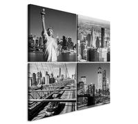 murando Cuadro en Lienzo New York 40x40 cm - Impresión Material Tejido no Tejido Impresión Artística Imagen Gráfica Decoracion de Pared - City Ciudad d-B-0176-b-i