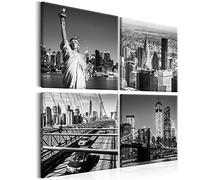 murando Cuadro en Lienzo New York 80x80 cm - Impresión Material Tejido no Tejido Impresión Artística Imagen Gráfica Decoracion de Pared - City Ciudad d-B-0176-b-i
