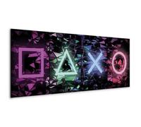 murando Cuadro en Lienzo Para jugadores 160x60 cm 4 Piezas - Impresión Cuadros decorativos Decoracion Decorativo para Pared salon modernos dormitorios - de Pared jugador Game Over i-A-0164-b-i