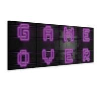 murando Cuadro en Lienzo Para jugadores 160x60 cm Impresión de 4 Piezas Material Tejido no Tejido Impresión Artística Imagen Gráfica Decoracion de Pared Game Over i-A-0152-b-i