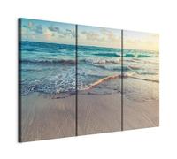 murando - Cuadro en Lienzo Playa Mar 120x80 3 piezas - Impresión en material tejido no tejido cuadros decoracion salon modernos lienzos decorativos dormitorios - Cascada Naturaleza c-B-0358-b-e