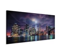 murando Cuadro Mega XXXL New York 160x80 cm Cuadro en Lienzo en Tamano XXL Estampado Grande Gigante Imagen Para Montar por uno Mismo Decoración De Pared Impresión DIY NY Ciudad d-B-0155-ak-e