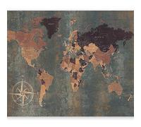 Murando - Design Mapa mundial XXL 140x100 cm - bilateral - impreso & laminado bilateral - póster mapa & el kit de pegatinas k-A-0361-af-a