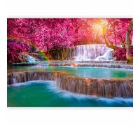 murando Fotomurales 350x256 cm XXL Papel pintado tejido no tejido Decoración de Pared decorativos Murales moderna de Diseno Fotográfico Paisaje Cascada Naturaleza c-B-0128-a-a