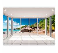 murando Fotomurales 350x256 cm XXL Papel pintado tejido no tejido Decoración de Pared decorativos Murales moderna Diseno Fotográfico Paisaje Naturaleza Playa Mar Palma c-C-0068-a-a