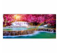 murando Fotomurales autoadhesivo Cascada 539x250 cm Papel Pintado Decoración de Pared Murales Pegatina decorativos adhesivos 3d moderna de Diseno - Naturaleza Sol Bosque c-B-0474-a-a