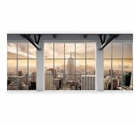 murando Fotomurales autoadhesivo New York Ciudad 539x250 cm Papel Pintado Decoración de Pared Murales Pegatina decorativos adhesivos 3d moderna de Diseno Vista ventana Skyline Panorama c-A-0074-a-e