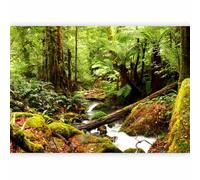 murando Fotomurales autoadhesivos Bosque 392x280 cm Papel Pintado Decoración de Pared Murales Pegatina decorativos adhesivos 3d Diseno Fotográfico Bosque Paisaje Naturaleza Cascada c-B-0536-a-a