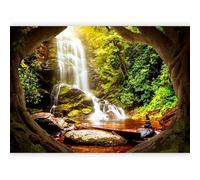 murando Fotomurales Cascada 300x210 cm XXL Papel pintado tejido no tejido Decoración de Pared decorativos Murales moderna de Diseno Fotográfico Paisaje Naturaleza Bosque c-C-0450-a-a