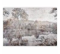 murando Fotomurales Concreto 350x256 cm XXL Papel pintado tejido no tejido coración Pared corativos Murales morna Diseno Fotográfico horizonte lago Bosque Paisaje como pintado c-C-10023-a-a