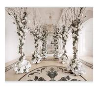 murando Fotomurales Flores Arquitectura 400x280 cm XXL Papel pintado tejido no tejido Decoración de Pared decorativos Murales moderna Diseno Fotográfico blanco 3d d-B-0180-a-a