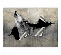 murando Fotomurales Lobo 350x256 cm XXL Papel pintado tejido no tejido Decoración de Pared decorativos Murales moderna de Diseno Fotográfico Bosque Naturaleza Árboles g-C-10007-a-a