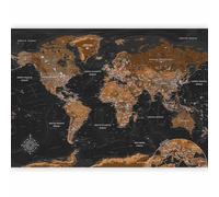 murando Fotomurales Mapamundi 250x175 cm XXL Papel pintado tejido no tejido Decoración de Pared decorativos Murales moderna de Diseno Fotográfico Mapa del mundo mundo k-A-0206-a-a