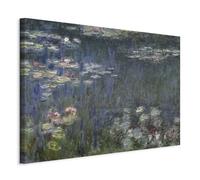 murando - Handart Cuadro en Lienzo Claude Monet 120x80 cm 1 Pieza Imagen Cuadros Decoración Dormitorio Salón Impresión Pintura Moderna Arte Nenúfares Verdadero Arte Pintor Famoso l-E-12135-b-a