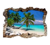 murando - Ilusion Optica 3D 140x100 cm - Fotomurales Papel pintado Pared 3D - Papel tejido no tejido - Poster Panorama Cuadro Playa Palma c-C-0153-t-a