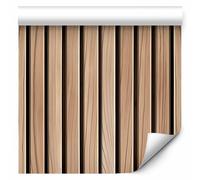 murando - Papel Pintado autoadhesivo 10m Madera 3D Efecto Paneles - Fotomurales Decoración de Pared Murales Pegatina decorativos adhesivos panel moderna de Diseno - Listones Marrón f-H-10025-j-a