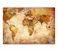 murando PREMIUM Fotomurales Mapamundi 250x175 cm Papel pintado tejido no tejido Decoración de Pared decorativos Murales moderna de Diseno Fotográfico Mapa del mundo Vintage k-A-0315-a-a