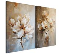 murando - Set De 2 Cuadros Collage Estilo De Pintura Elegante 80x60 Cm Cada Una De Las Dimensiones De 40x60 Cm - Conjunto De 2 - Cuadro Lienzo Habitacion Matrimonio - Bodegón - b-H-10194-b-a