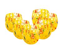 MurArt Juego de 6 vasos de Murano de 400 ml de la colección Marea en vidrio soplado a mano en elaboración artesanal Made in Italy (amarillo, 6 piezas)