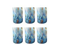 MurArt Vasos de Murano, juego de 6 vasos de 300 ml, colección Tower, de vidrio soplado a mano de elaboración artesanal Made in Italy